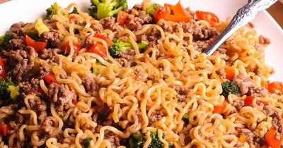Special Noodles With Peppered Beef