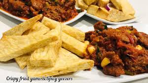 Fried Sweet Potato Paired With Gizzard